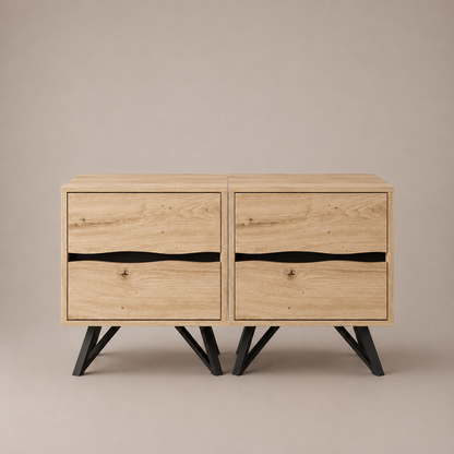 Duo Bedside Table | Functional Bedroom Storage