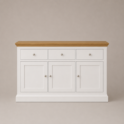 Regent Coastal Sideboard with 3 Drawers and 3 Cupboard Doors