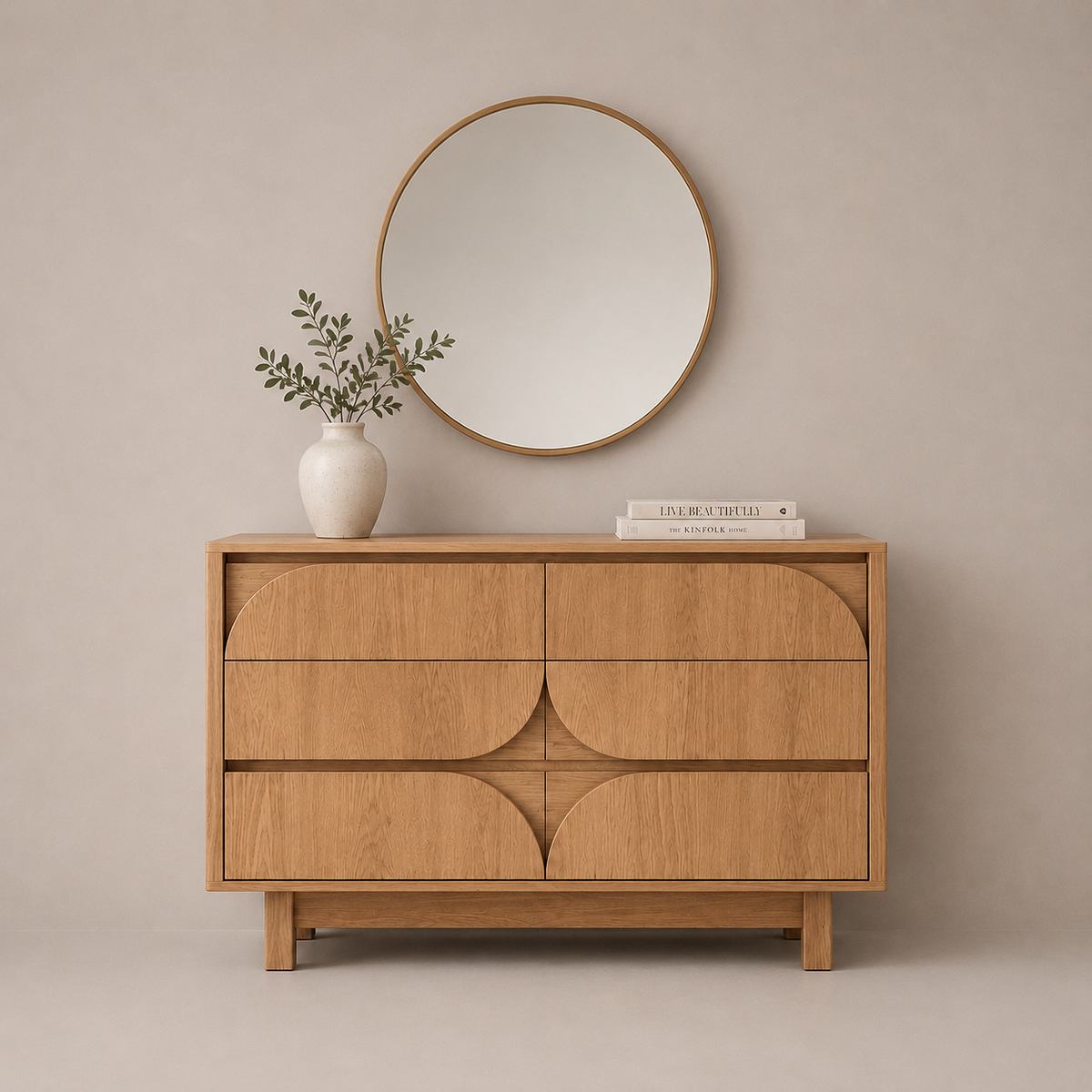 Eden Arched 6-Drawer Dresser | Elegant Home