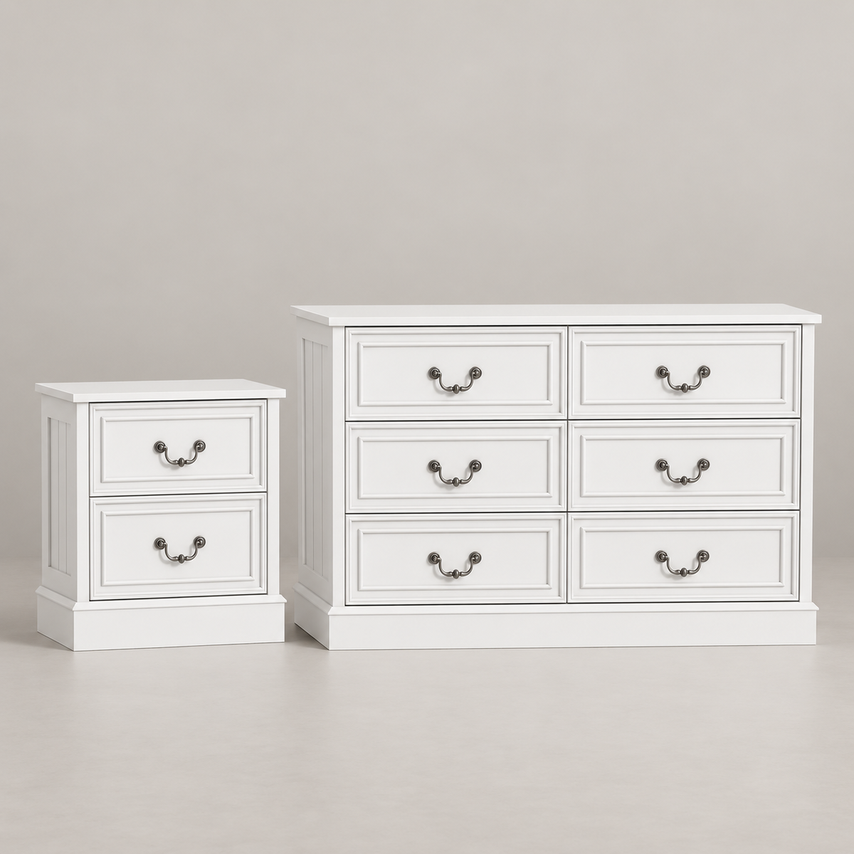 Hampton 6-Drawer Chest & 1 Bedside Bundle Set