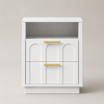 Opera Bedside Table | Functional Charging Storage