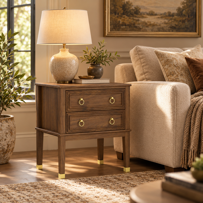 Norwood Walnut Bedside Table