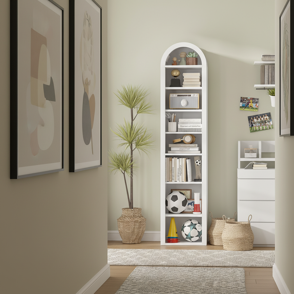 Opera Slim White Arch Cabinet