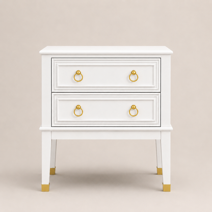 Norwood White Bedside Table