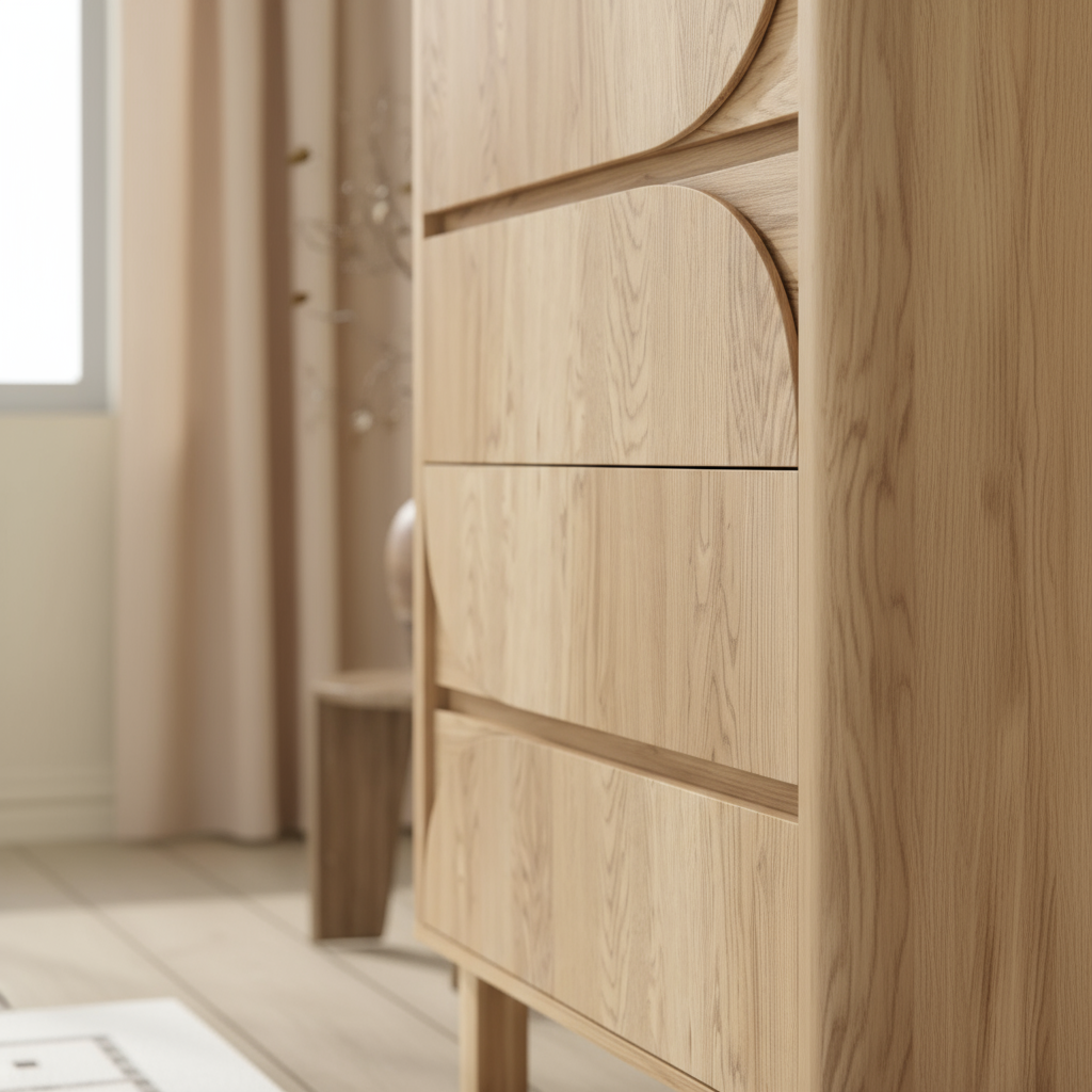 Eden Arched 4-Drawer Tallboy Chest of Drawers