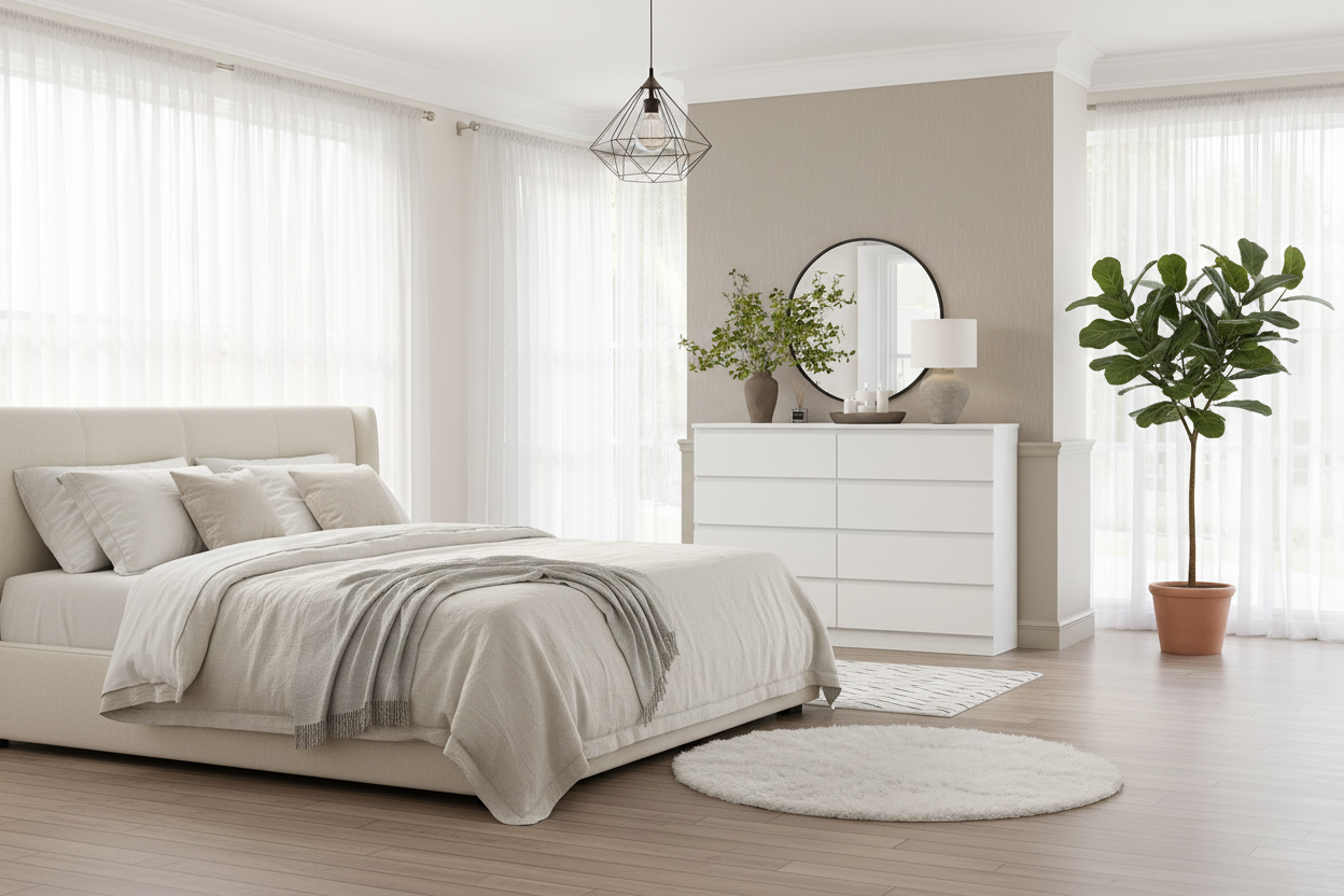 Zane 8 Drawer Chest of Drawers Dresser - 120cm Wide Storage Cabinet