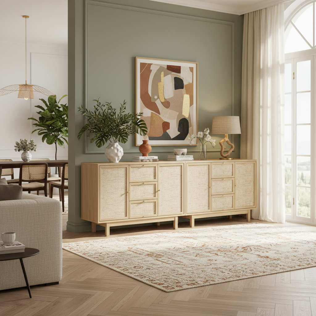 Nara Duo Rattan Buffet Modular Storage Duo Set